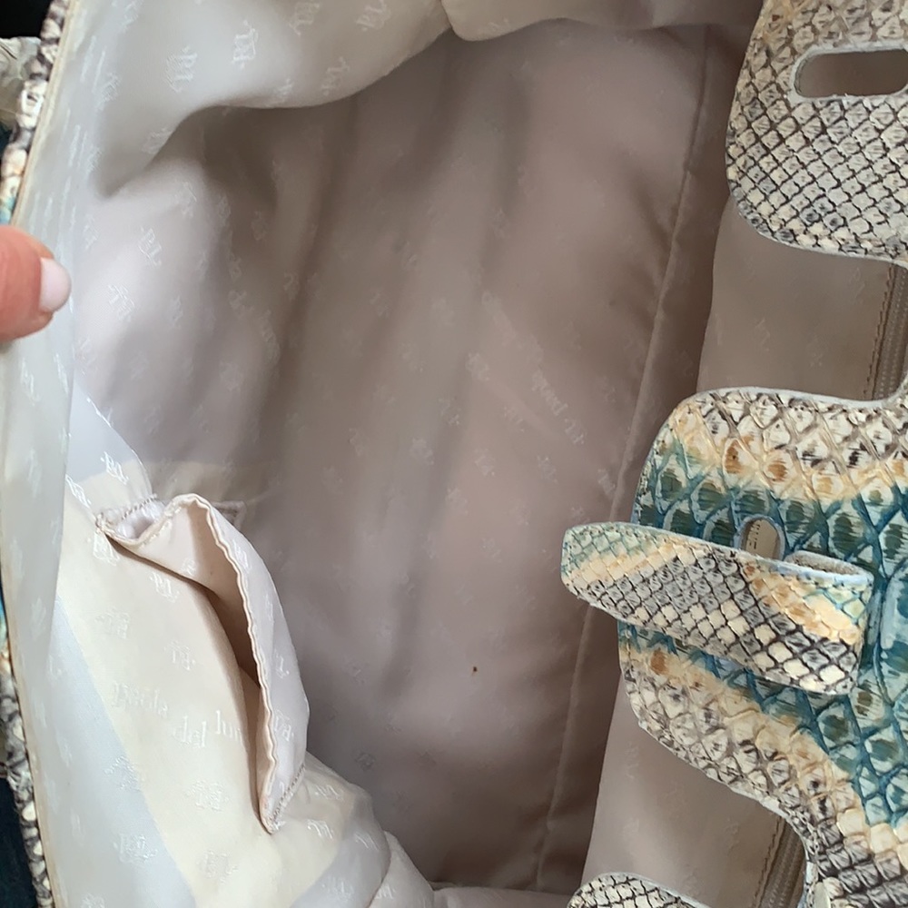 Paola Del Lungo Python Satchel W/ Crossbody Strap. - image 7